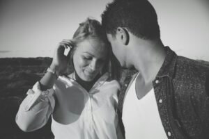 When Purpose Whispers grayscale photography of man and woman